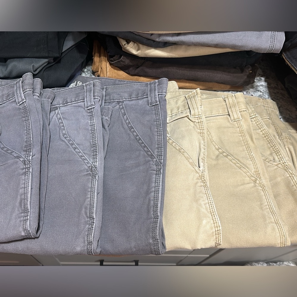 Carhartt relaxed fit shorts men 38x11 great condition gray tan workwear utility